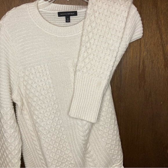 Banana Republic Drawstring Sweater Cotton and Wool Blend - Picture 3 of 8